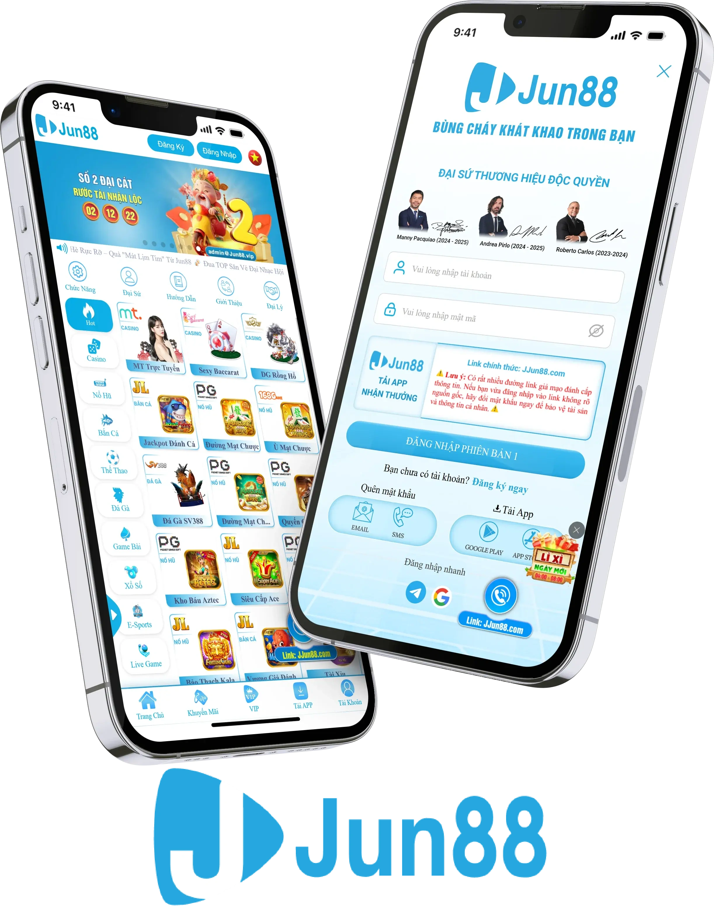 Ứng dụng Jun88 trên mobile